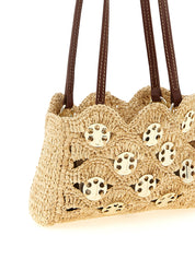 Beige Ramie Shoulder Bag