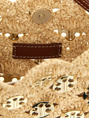 Beige Ramie Shoulder Bag