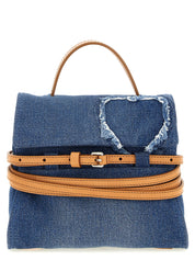 Blue Cotton Handbag