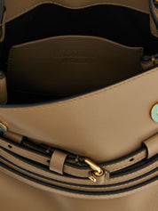 Beige Napa Leather / Calf Bos Taurus Handbag