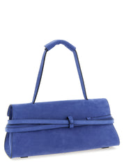 Blue Calfskin Shoulder Bag