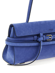 Blue Calfskin Shoulder Bag