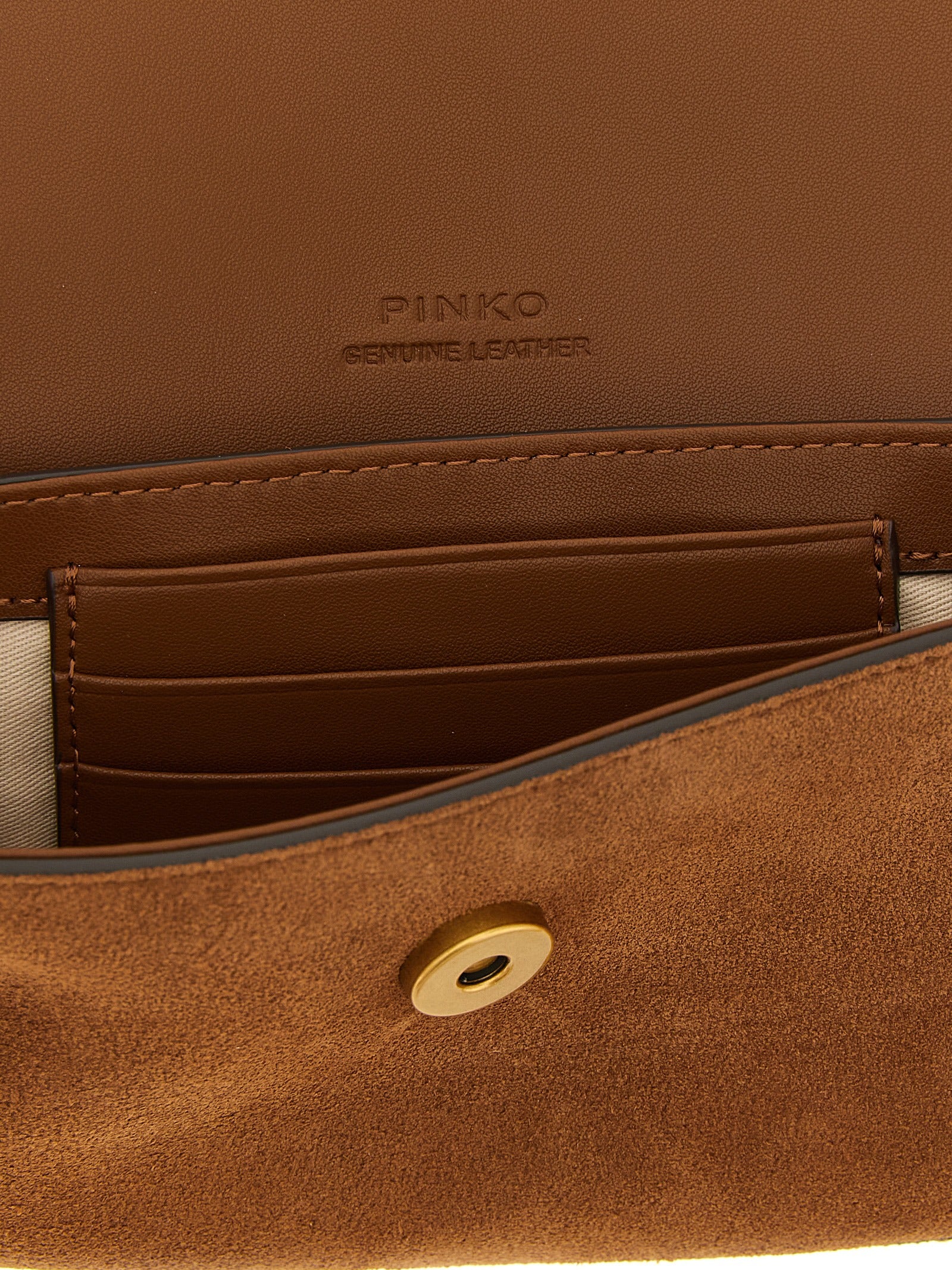 PINKO Brown Cowhide Shoulder Bag