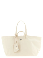 Beige Cotton Tote Bag