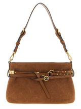 Brown Lamb Leather Shoulder Bag