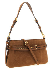 Brown Lamb Leather Shoulder Bag