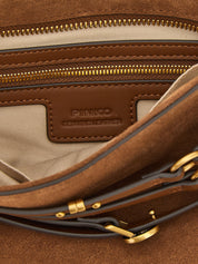 Brown Lamb Leather Shoulder Bag