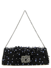 Black Viscose Clutch Bag