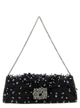 Black Viscose Clutch Bag