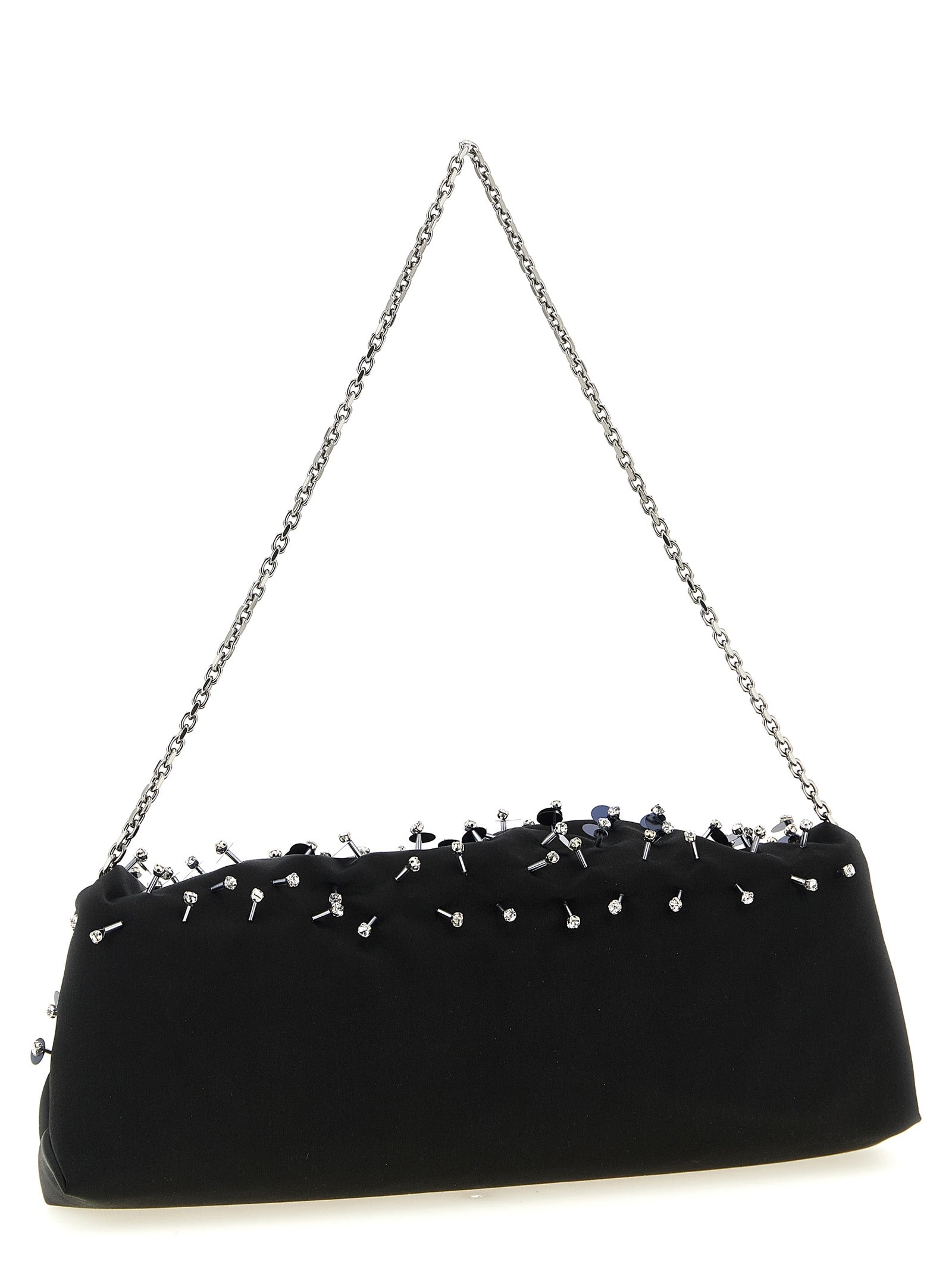 Black Viscose Clutch Bag