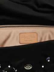 Black Viscose Clutch Bag