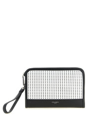 Bicolor Calfskin Clutch Bag