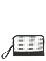 Bicolor Calfskin Clutch Bag