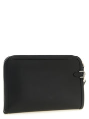 Bicolor Calfskin Clutch Bag