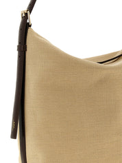 Beige Cotton Shoulder Bag