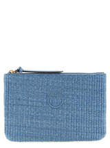 Blue Polypropylene Clutch Bag