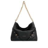 Black Calfskin Shoulder Bag