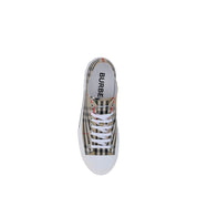Brown Synthetic Low Top Sneakers