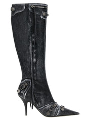Balenciaga Black Lamb Leather Over The Knee