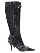 Balenciaga Black Lamb Leather Over The Knee