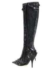 Balenciaga Black Lamb Leather Over The Knee