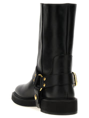 Valentino Garavani Black Calfskin Ankle Boots