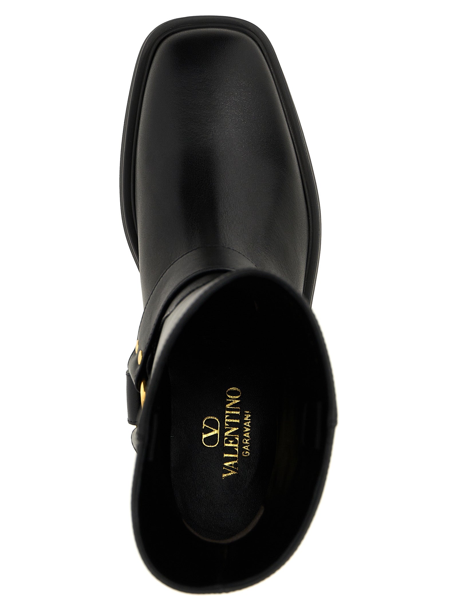 Valentino Garavani Black Calfskin Ankle Boots