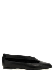 Black Lamb Leather Ballet Flats