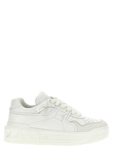 White Calfskin Chunky Sneakers