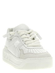 White Calfskin Chunky Sneakers