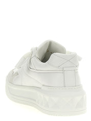 White Calfskin Chunky Sneakers