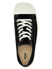 Black Cotton Low Top Sneakers