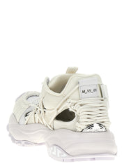 Versace White Calfskin Athletic Sneakers
