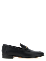 Black Goatskin Slip-On Loafers