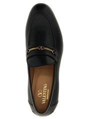Black Goatskin Slip-On Loafers