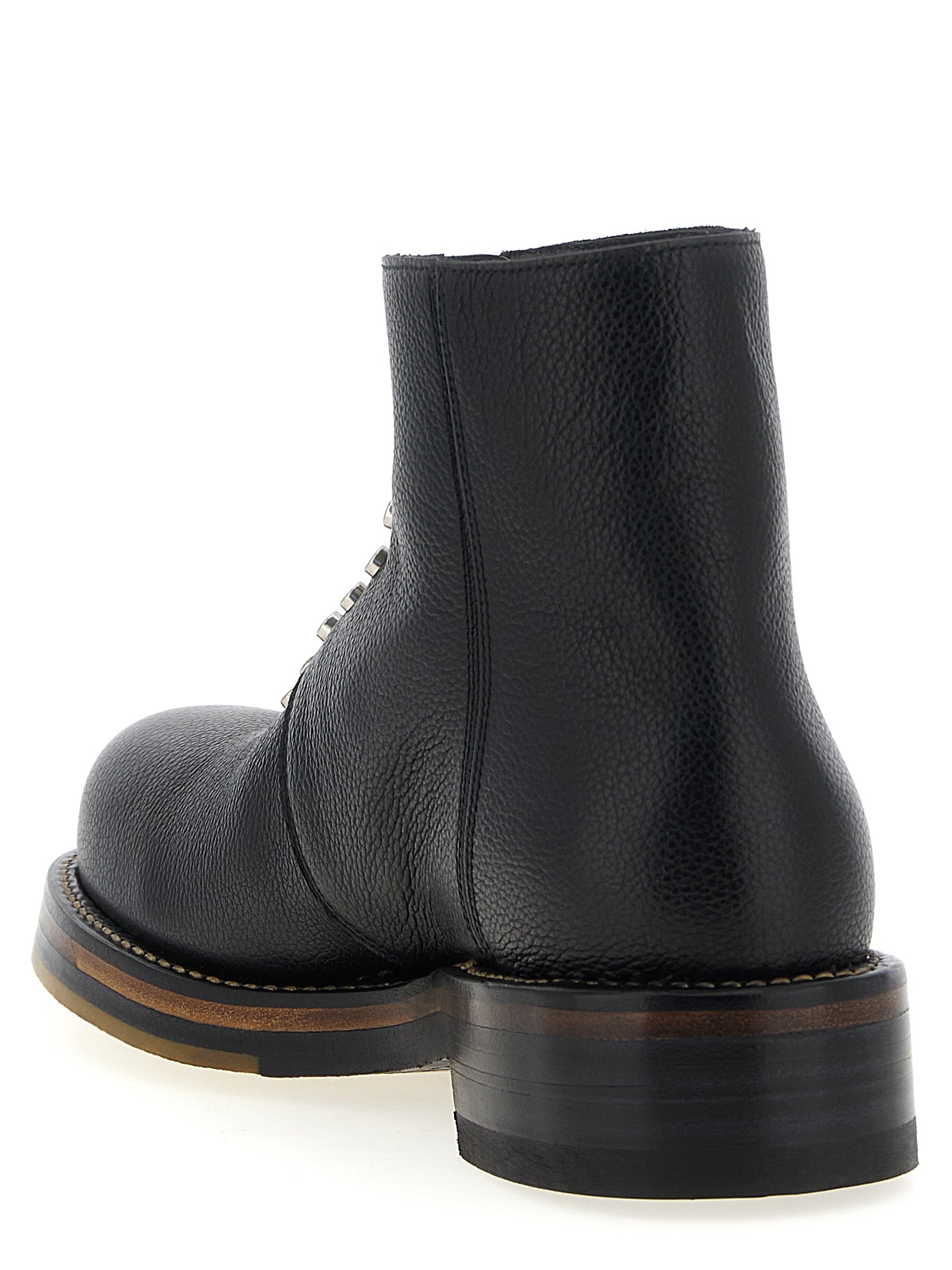 Alexander McQueen Black Calfskin Ankle Boots