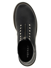Alexander McQueen Black Calfskin Ankle Boots