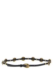 Black Calfskin Thin Belt