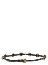 Black Calfskin Thin Belt