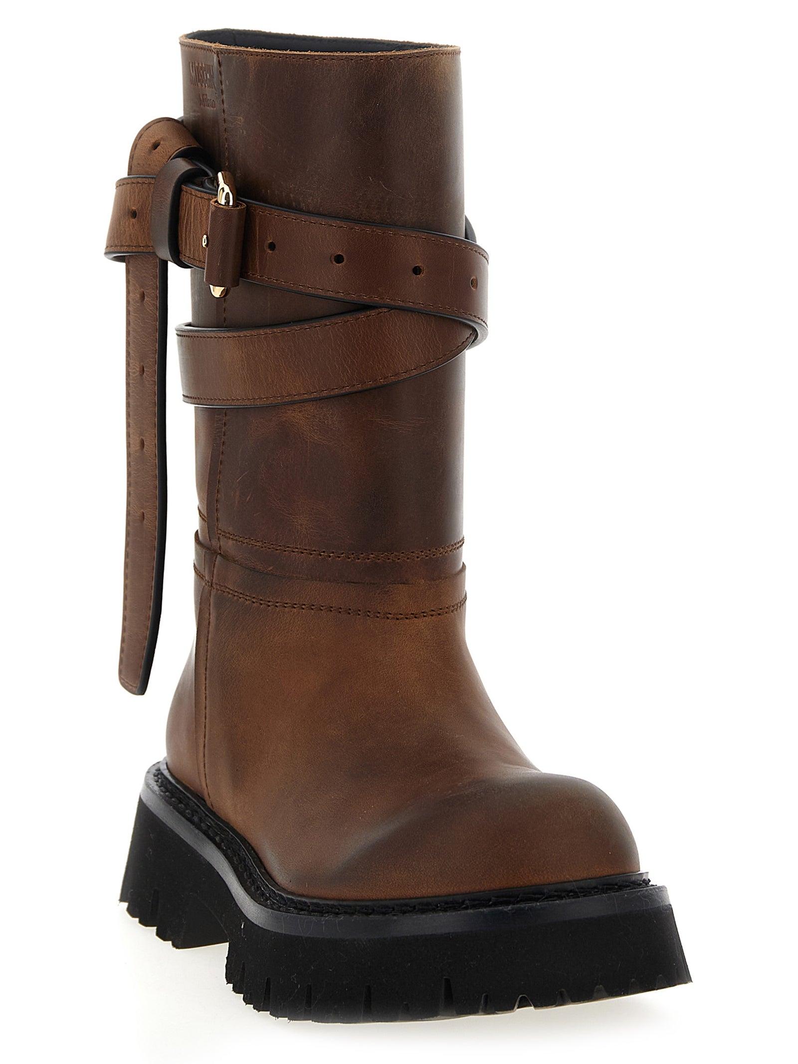 Brown Velvet Leather Over The Knee