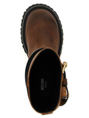 Brown Velvet Leather Over The Knee