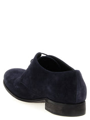 Blue Suede Leather Oxfords And Derbies