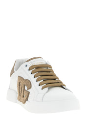 Beige Calfskin Sneakers