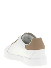 Beige Calfskin Sneakers