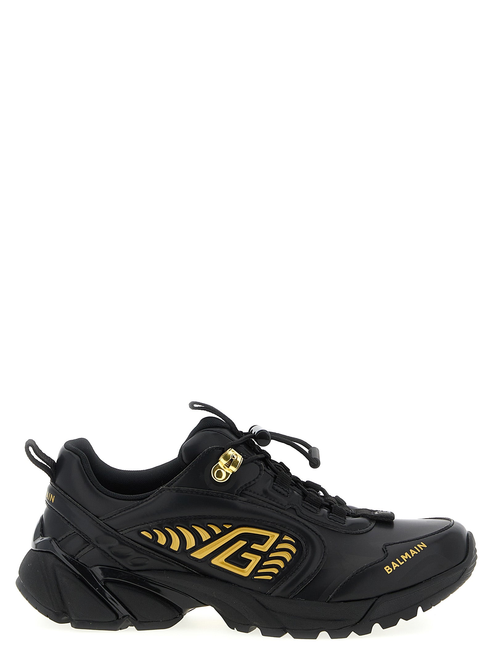 Black Nylon Athletic Sneakers