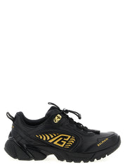 Black Nylon Athletic Sneakers