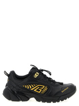 Black Nylon Athletic Sneakers