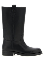 Black Calfskin Over The Knee