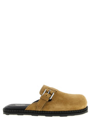 Moschino Beige Leather Clogs