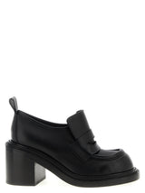 Black Leather Platform Loafers